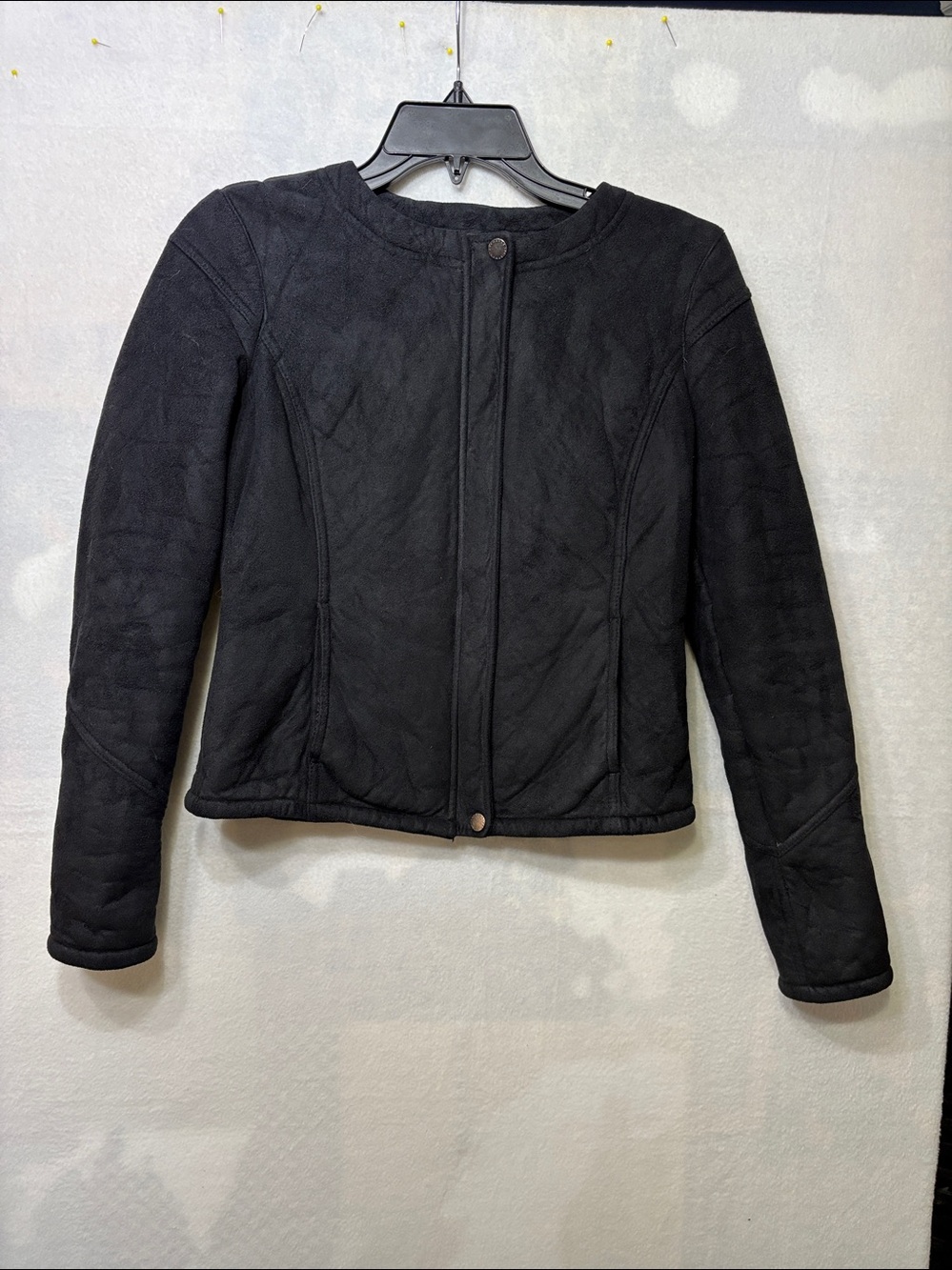 Armani Exchange Women's Black Teddy Jacket EUC SIZE SMALL